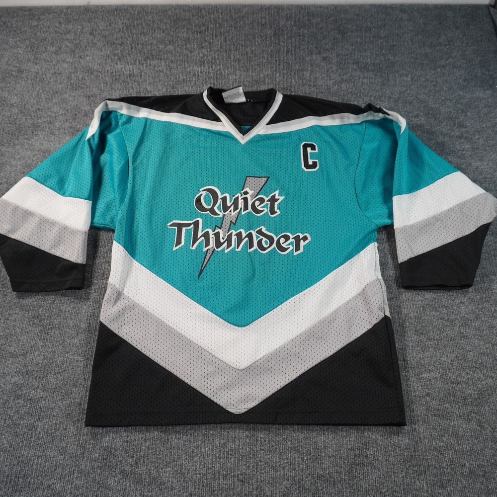 K1 Sportswear Hockey Jersey Men XL Teal Quiet Thunder C Las Vegas Thunder Look